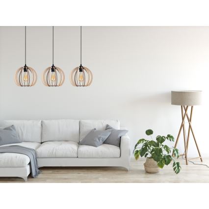 Ljuskrona med upphängningsrem  påRO 3xE27/60W/230V