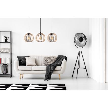 Ljuskrona med upphängningsrem  påRO 3xE27/60W/230V