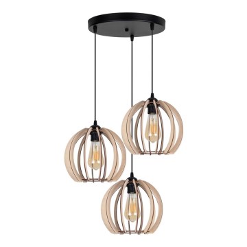 Ljuskrona med upphängningsrem  påRO 3xE27/60W/230V