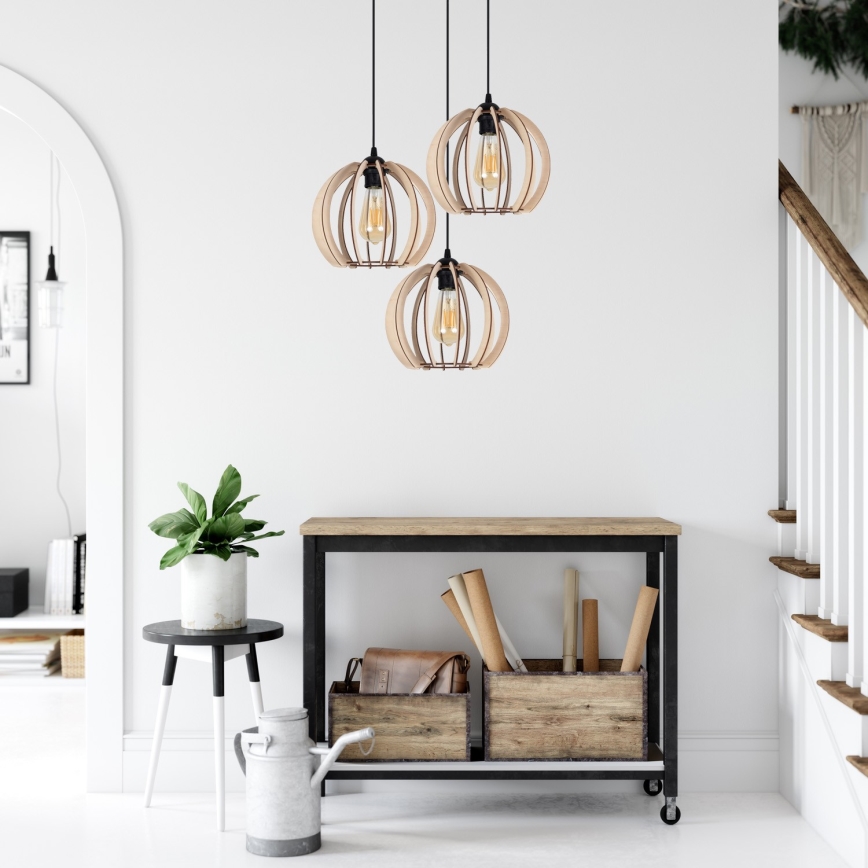 Ljuskrona med upphängningsrem  påRO 3xE27/60W/230V