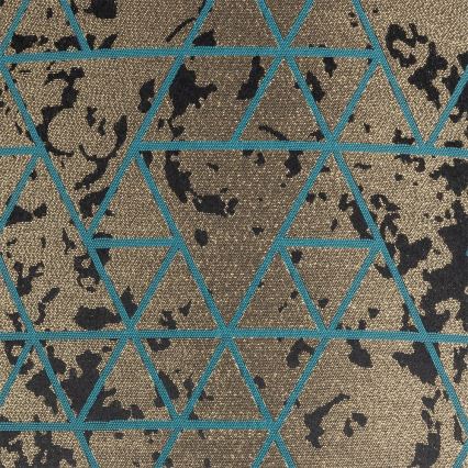 Ljuskrona med upphängningsrem  REZO 1xE27/60W/230V turkos /gyllene