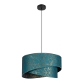 Ljuskrona med upphängningsrem  REZO 1xE27/60W/230V turkos 