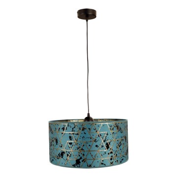 Ljuskrona med upphängningsrem  REZO 1xE27/60W/230V turkos