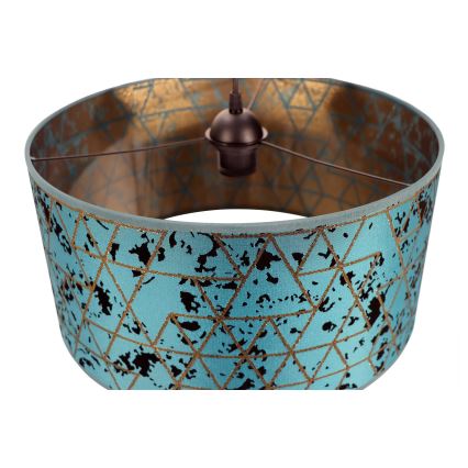 Ljuskrona med upphängningsrem  REZO 1xE27/60W/230V turkos