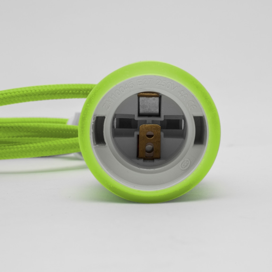 Ljusskrona med upphängningsrem  ROXY 1xE27/60W/230V grön