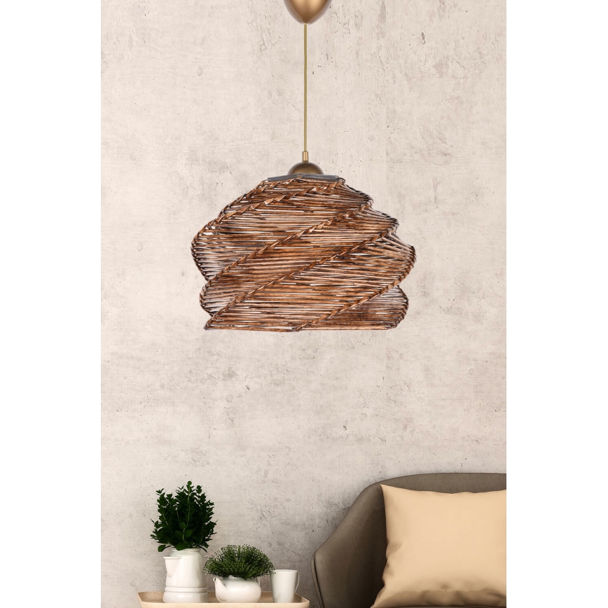 Ljusskrona med upphängningsrem  RUCHE 1xE27/60W/230V rotting