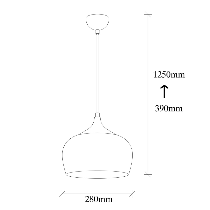 Ljusskrona med upphängningsrem  SAGLAM 1xE27/40W/230V