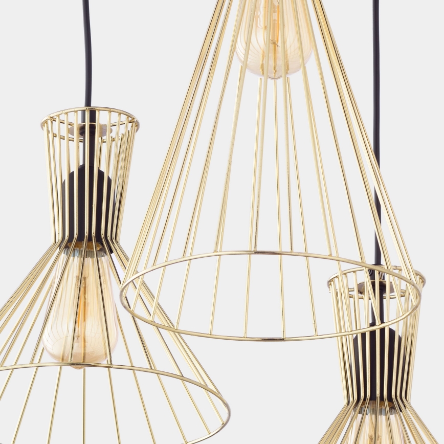 Ljusskrona med upphängningsrem  SAHARA 3xE27/60W/230V