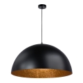 Ljuskrona med upphängningsrem SFERA 1xE27/60W/230V diameter 50 cm svart/koppar