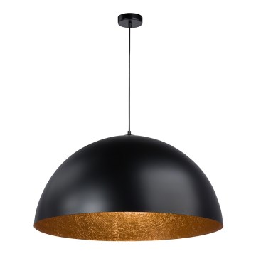 Ljuskrona med upphängningsrem SFERA 1xE27/60W/230V diameter 50 cm svart/koppar