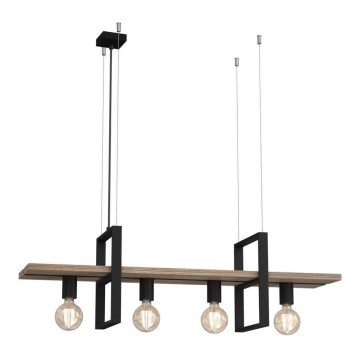 Ljuskrona med upphängningsrem SHELF 4xE27/60W/230V