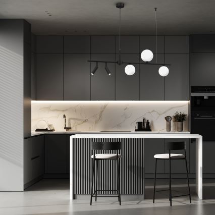 Ljuskrona med upphängningsrem SIRIO 5xG9/25W/230V svart