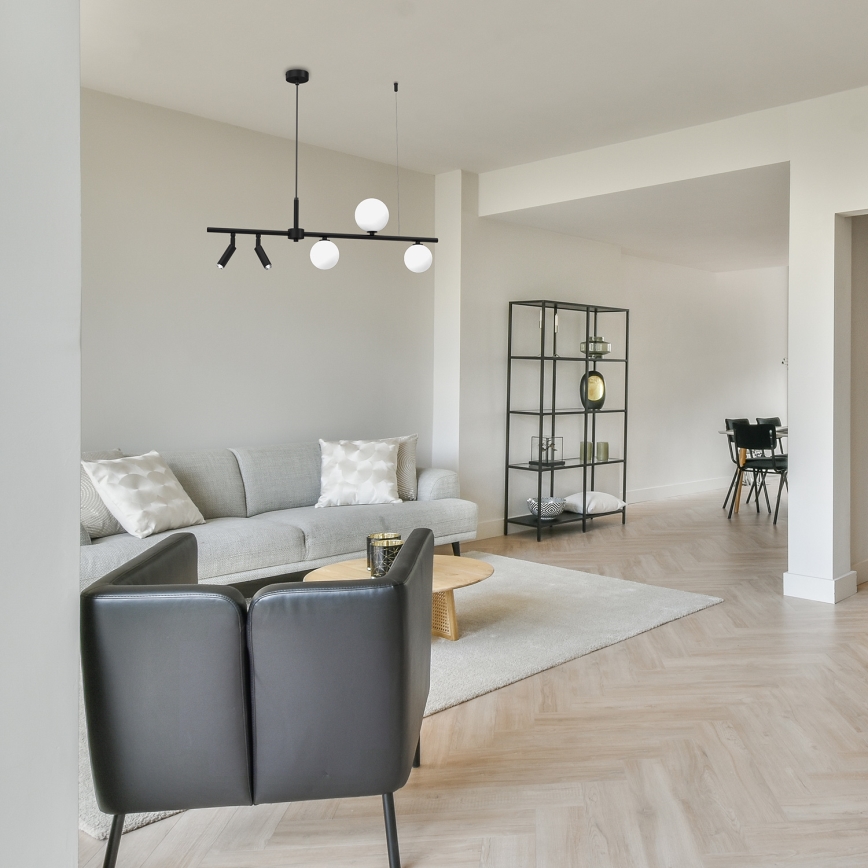 Ljuskrona med upphängningsrem SIRIO 5xG9/25W/230V svart