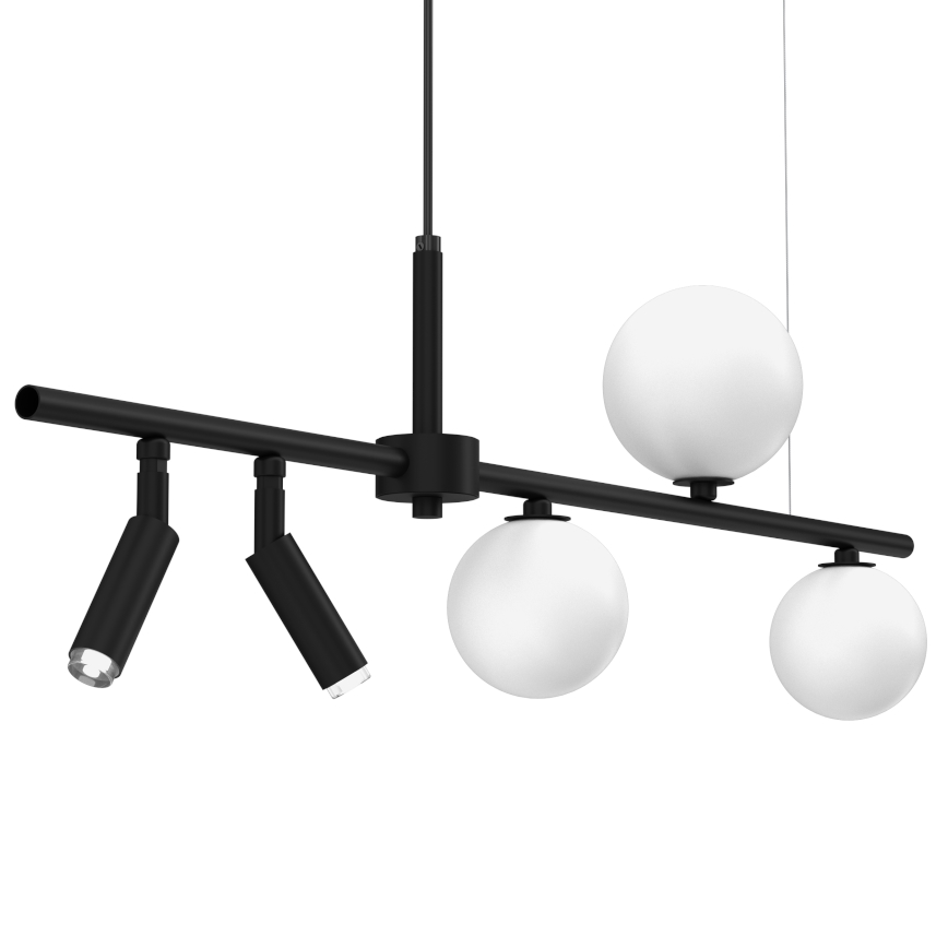 Ljuskrona med upphängningsrem SIRIO 5xG9/25W/230V svart