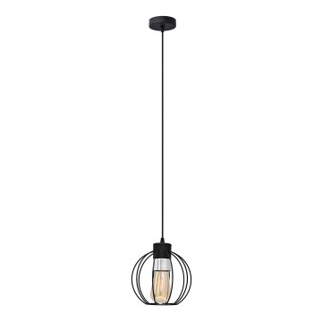 Ljuskrona med upphängningsrem STARLIGHT 1xE27/15W/230V svart/silver