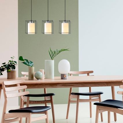 Ljusskrona med upphängningsrem  SWANK 3xE27/100W/230V