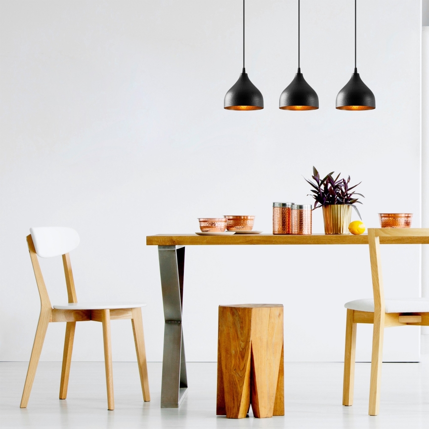 Ljusskrona med upphängningsrem  TATTOO 3xE27/40W/230V