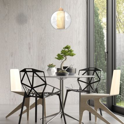 Ljuskrona med upphängningsrem TELA 1xE27/60W/230V d. 25 cm