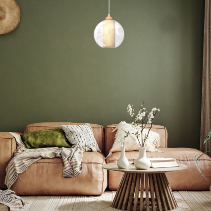 Ljuskrona med upphängningsrem TELA 1xE27/60W/230V d. 25 cm