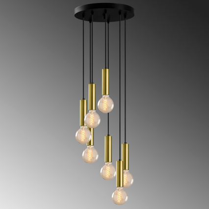 Ljusskrona med upphängningsrem  TEMPO 7xE27/40W/230V