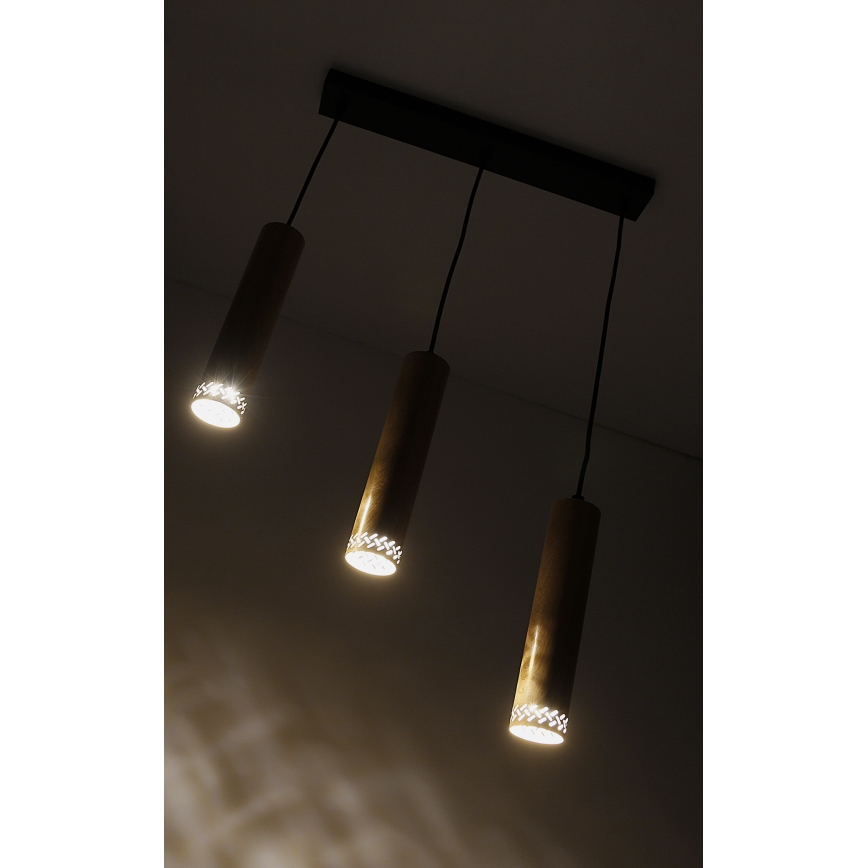 Ljusskrona med upphängningsrem  TUBO 3xGU10/25W/230V
