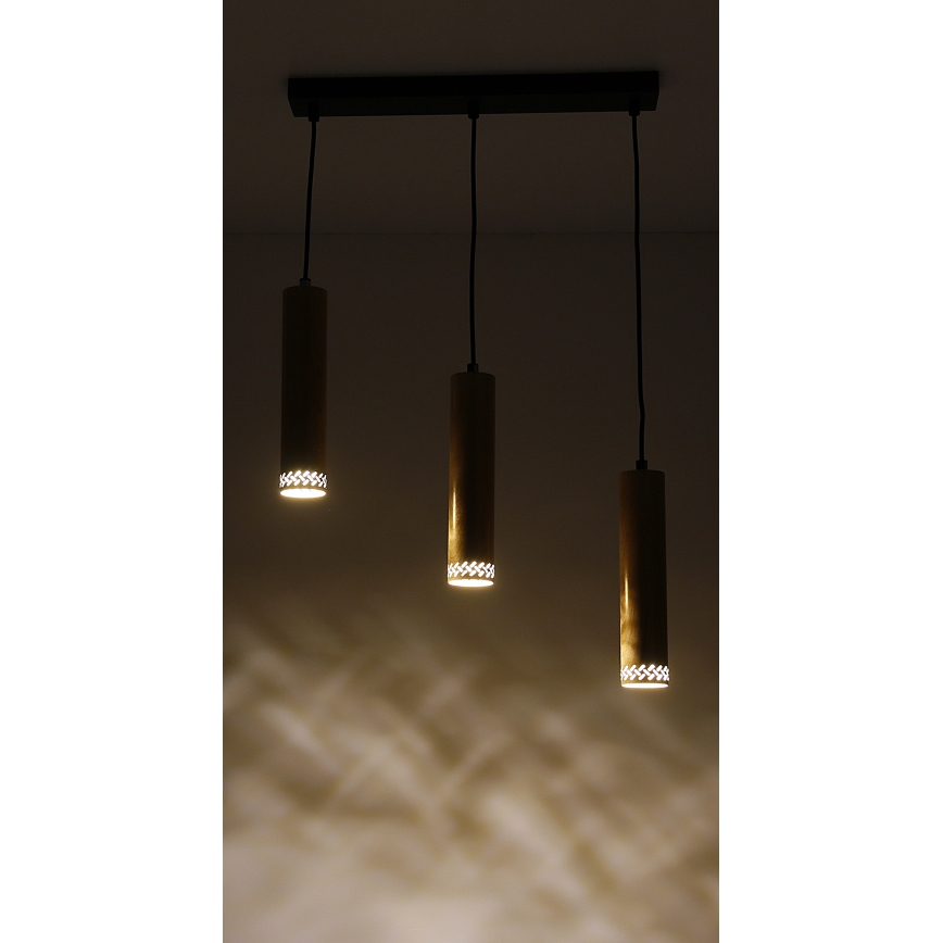 Ljusskrona med upphängningsrem  TUBO 3xGU10/25W/230V