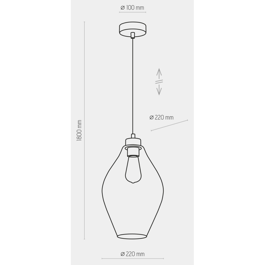 Ljusskrona med upphängningsrem  TULON 1xE27/60W/230V