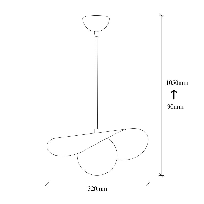 Ljusskrona med upphängningsrem  VATOZ 1xE27/60W/230V
