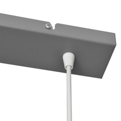 Ljuskrona med upphängningsrem VOLTA 3xE27/15W/230V grå