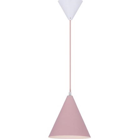 Ljuskrona med upphängningsrem VOSS 1xE27/40W/230V rosa/vit