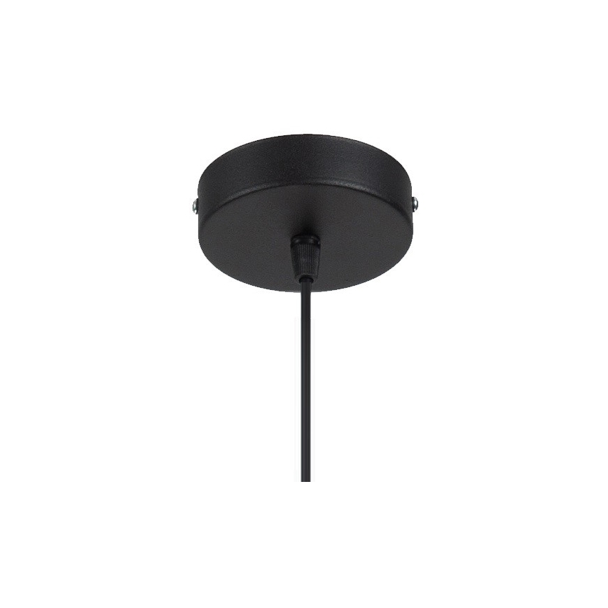 Ljuskrona med upphängningsrem  WILL 1xE27/60W/230V svart