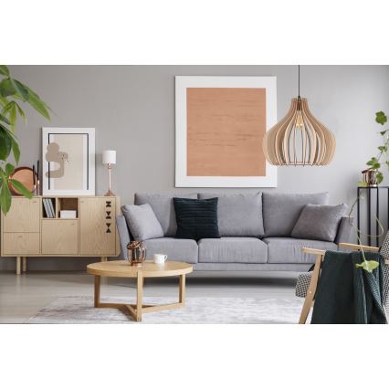 Ljuskrona med upphängningsrem  WILL 1xE27/60W/230V svart