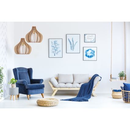 Ljuskrona med upphängningsrem  WILL 1xE27/60W/230V vit 