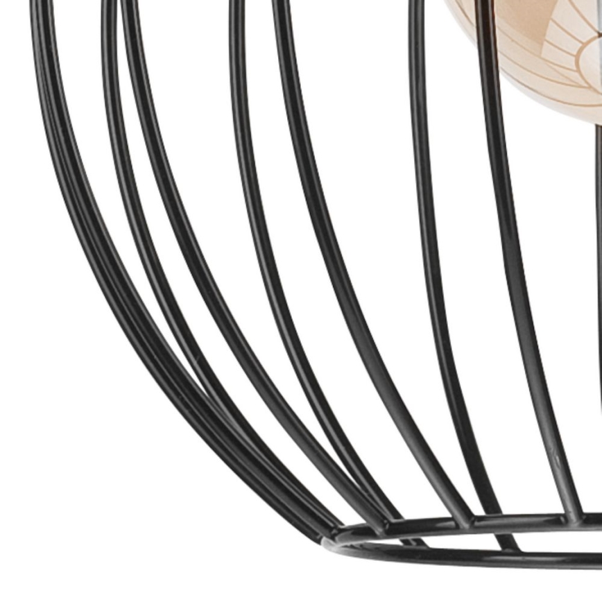 Ljuskrona med upphängningsrem ZOYA 1xE27/60W/230V svart