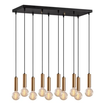 Ljuskrona med vajer TEMPO 10xE27/40W/230V guld