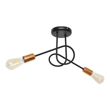 Ljuskrona OXFORD 2xE27/15W/230V svart