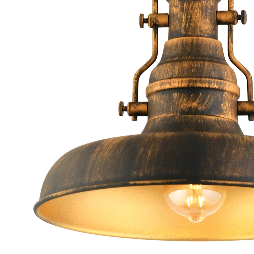 Ljuskrona på kedja 1xE27/40W/230V brons