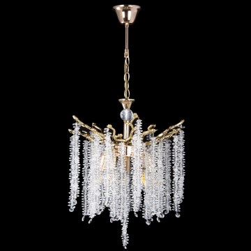 Ljuskrona på kedja 5xE14/60W/230V diameter 50 cm guld