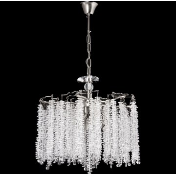 Ljuskrona på kedja 6xE14/60W/230V diameter 46 cm skinande krom