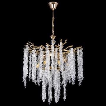 Ljuskrona på kedja 6xE14/60W/230V diameter 53 cm guld