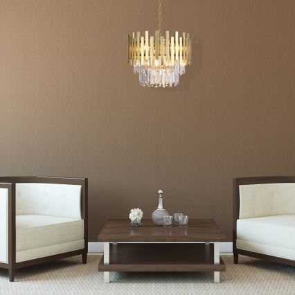 Ljuskrona på kedja ASPEN GOLD 6xE14/40W/230V