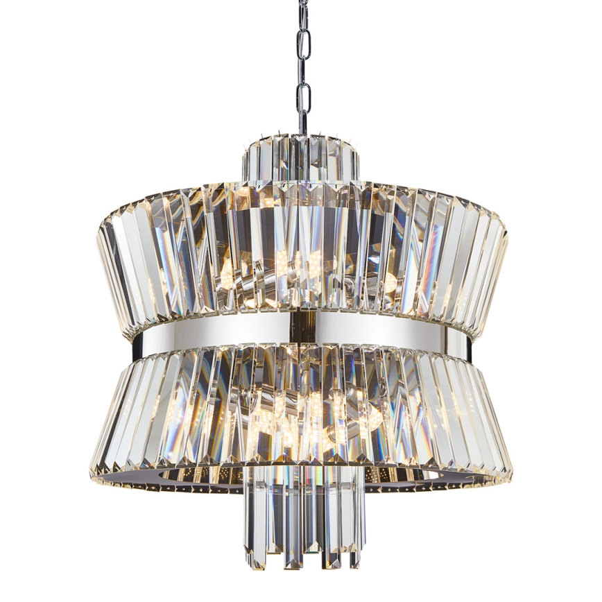 Ljuskrona på kedja AURELIA 12xE14/40W/230V matt krom