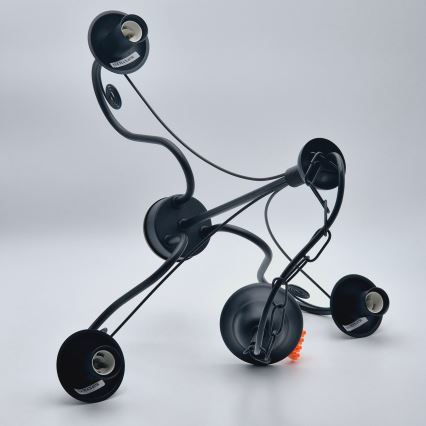 Ljuskrona på kedja DONATO 3xE14/40W/230V svart