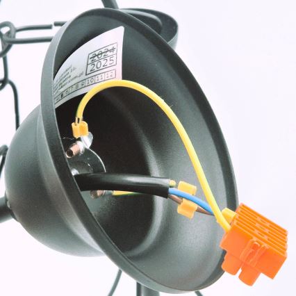 Ljuskrona på kedja DONATO 3xE14/40W/230V svart