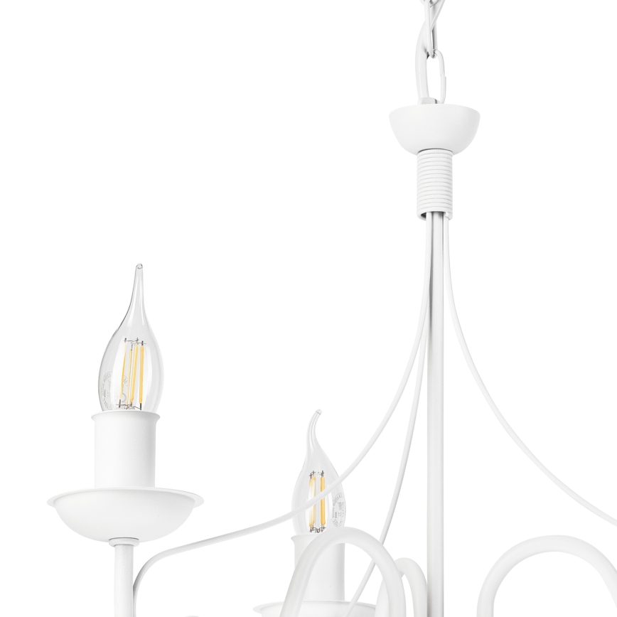 Ljuskrona på kedja DONATO 3xE14/40W/230V vit