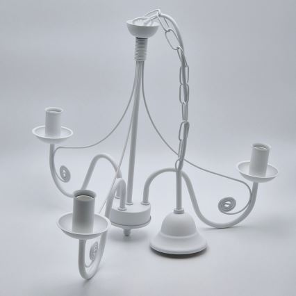 Ljuskrona på kedja DONATO 3xE14/40W/230V vit