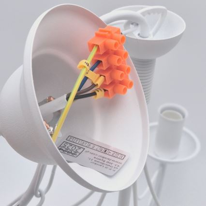 Ljuskrona på kedja DONATO 3xE14/40W/230V vit