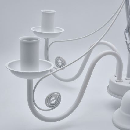 Ljuskrona på kedja DONATO 5xE14/40W/230V vit