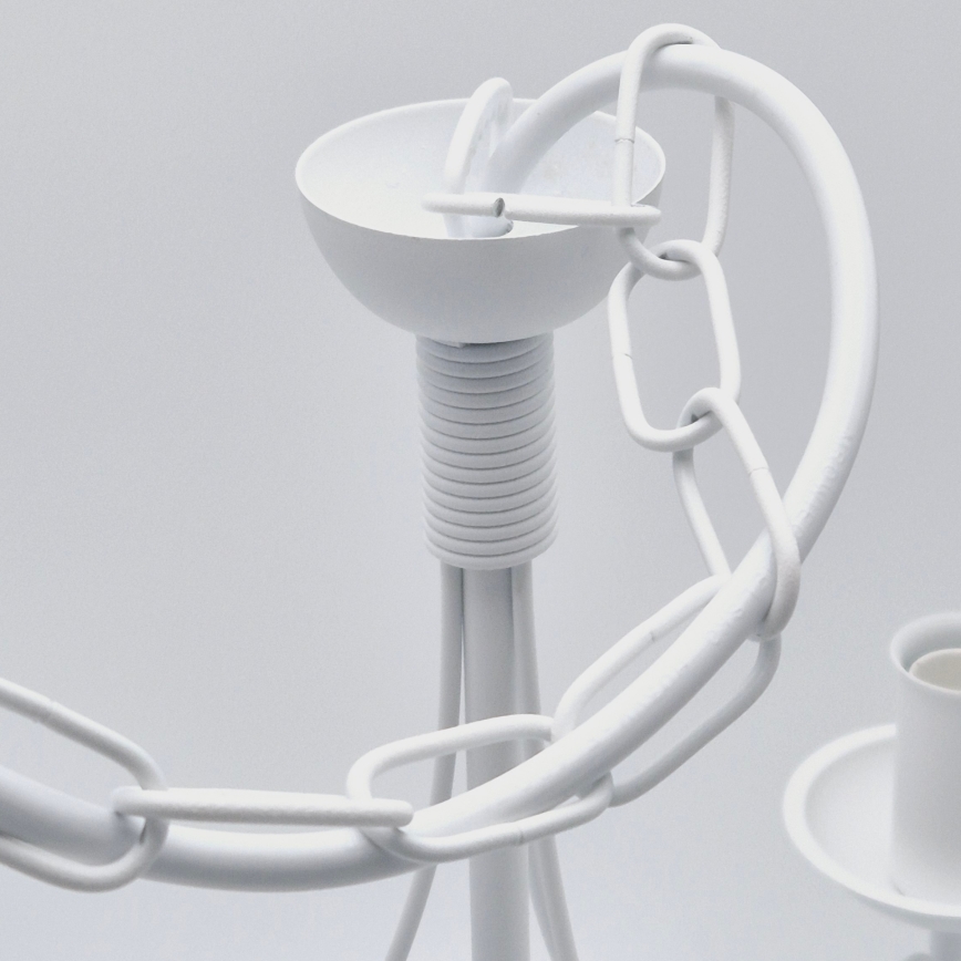 Ljuskrona på kedja DONATO 6xE14/40W/230V vit