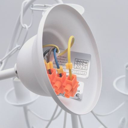 Ljuskrona på kedja DONATO 6xE14/40W/230V vit